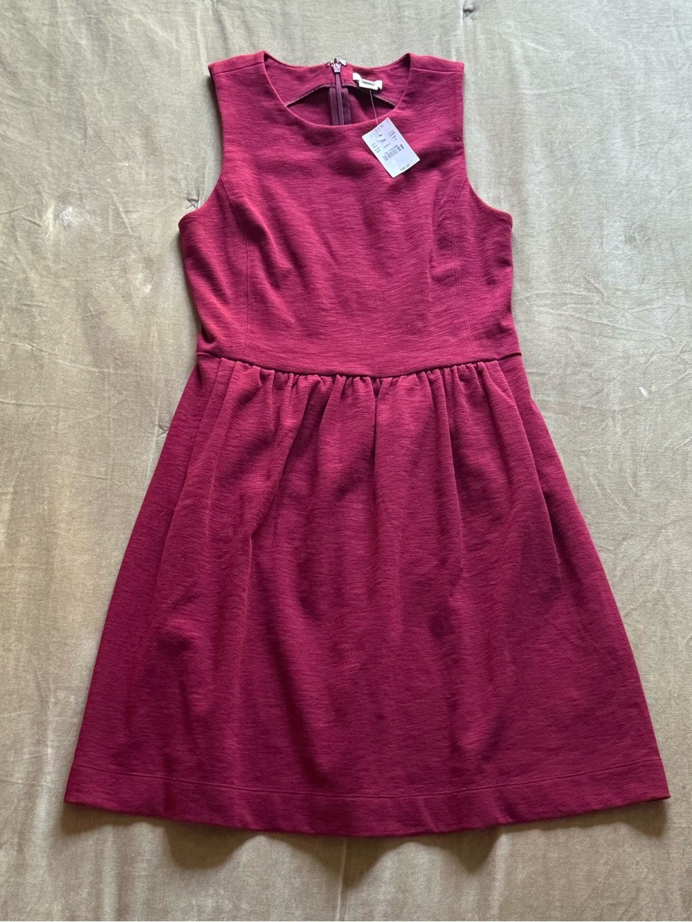 J.Crew Sleeveless Fit & Flare Dress Women’s Small NWT Berry Pink Cotton Blend